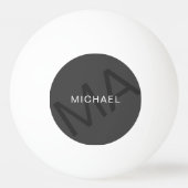 Modern Personalized Monogram Gray Pingpongbal (Voorkant)