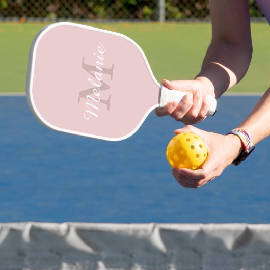 Modern Personalized Monogram Script Pickleball Paddle (Insitu)