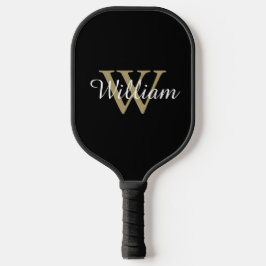 Modern Personalized Monogram Script Pickleball Paddle