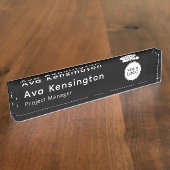 Modern Personalized Name Plate with Logo Naambordje (Zijkant)