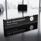 Modern Personalized Name Plate with Logo Naambordje