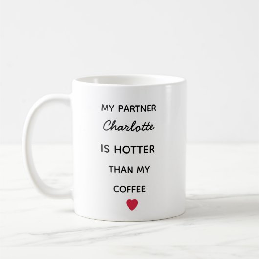 Modern Personalized Partner Coffee Mug Koffiemok (Links)