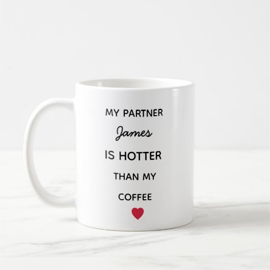 Modern Personalized Partner Coffee Mug Koffiemok (Links)