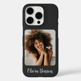 Modern Personalized Photo and Name Create your own iPhone 16 Pro Hoesje
