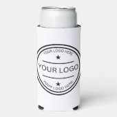 Modern Personalized Photo Logo wedding favor Gift Seltzer Blikjeskoeler (Seltzer Voorkant)