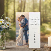 Modern Personalized Photo Wedding Invitation Kaart
