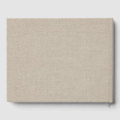 Modern Personalized Silver Gray Faux Linen Gastenboek (Achterkant)