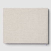 Modern Personalized Silver Gray Faux Linen Gastenboek (Achterkant)