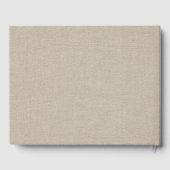 Modern Personalized Silver Gray Faux Linen Gastenboek (Achterkant)