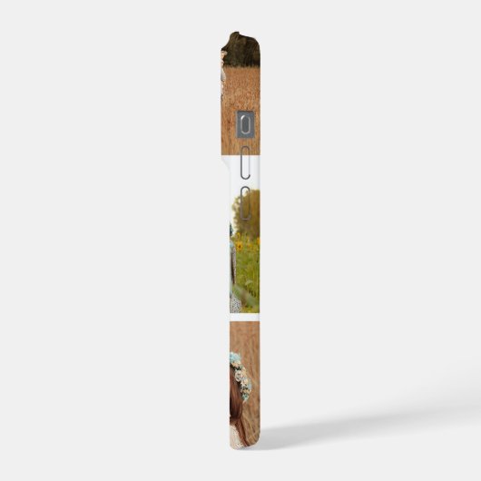 Modern Personalized Six Photo Collage iPhone Hoesje (Linkerkant)