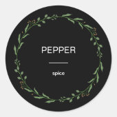 Modern Personalized Spice Jars Labels Name White (Voorkant)