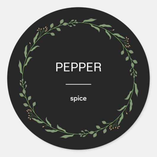 Modern Personalized Spice Jars Labels Name White (Voorkant)