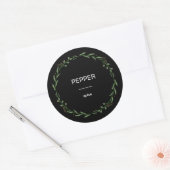 Modern Personalized Spice Jars Labels Name White (Envelop)