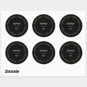 Modern Personalized Spice Jars Labels Name White (Vel)