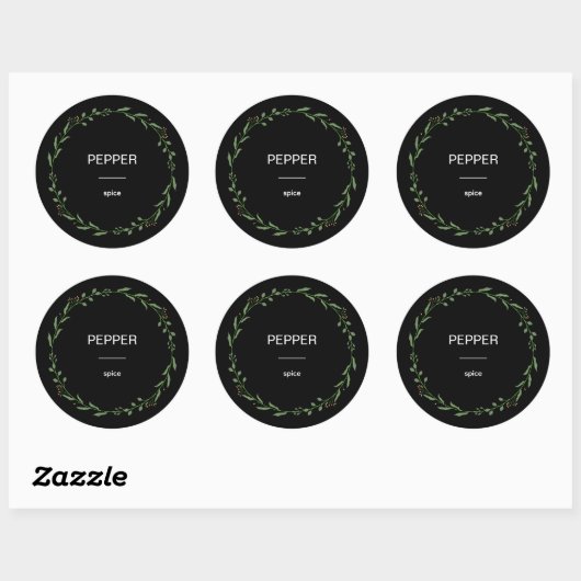 Modern Personalized Spice Jars Labels Name White (Vel)
