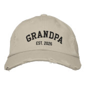Modern Personalized Text Embroidered Baseball Cap  (Voorkant)