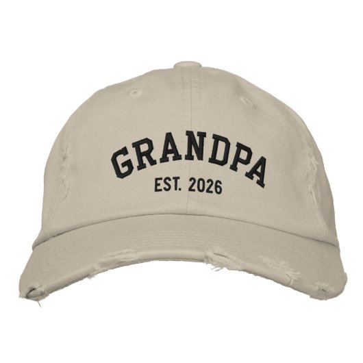 Modern Personalized Text Embroidered Baseball Cap  (Voorkant)
