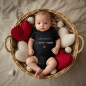 Modern Personalized Valentine Baby Bodysuit