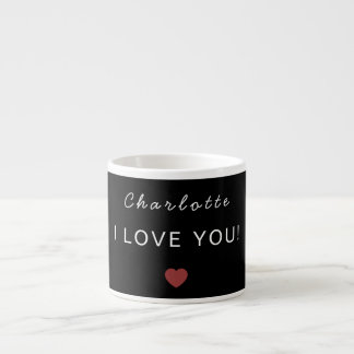 Modern Personalized Valentine Espresso Mug Espresso Kop