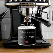 Modern Personalized Valentine Espresso Mug Espresso Kop