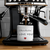 Modern Personalized Valentine Espresso Mug Espresso Kop
