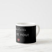 Modern Personalized Valentine Espresso Mug Kop (Voorkant rechts)