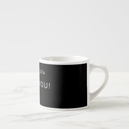Modern Personalized Valentine Espresso Mug Kop (Rechts)