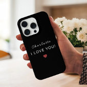 Modern Personalized Valentine – I Love You iPhone Hoesje