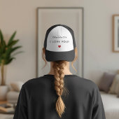 Modern Personalized Valentine Trucker Hat Trucker Pet
