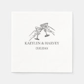 Modern Personalized Wedding Anniversary Engagement Servet (Voorkant)