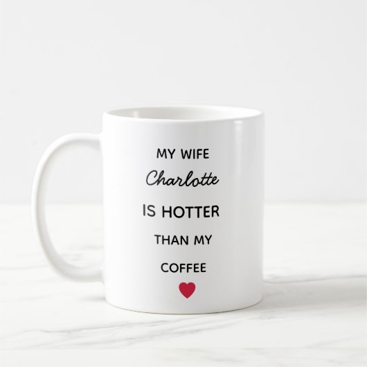 Modern Personalized Wife Coffee Mug Koffiemok (Links)