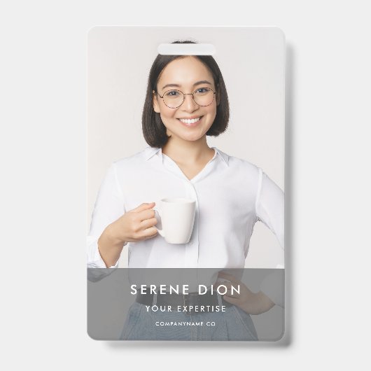 Modern Personeel Bedrijfsnaam ID Badge (Voorzijde)