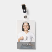 Modern Personeel Bedrijfsnaam ID Badge (Voorzijde met clip)