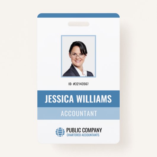 Modern Personeel Persoonlijke Foto Medewerker ID Badge (Voorkant)