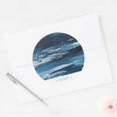 Modern, persoonlijk Abstract Ronde Sticker (Envelop)