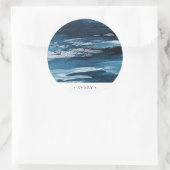 Modern, persoonlijk Abstract Ronde Sticker (Tas)