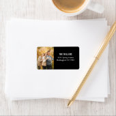 Modern, persoonlijk adres voor retourzending van f etiket (Insitu)