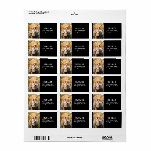 Modern, persoonlijk adres voor retourzending van f etiket (Full Sheet)