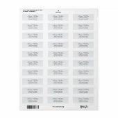Modern persoonlijk adreslabel - Clear Snow White Etiket (Full Sheet)