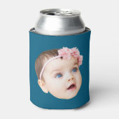 Modern persoonlijk grappig verjaardagsfotocadeau blikjeskoeler (Blikje Voorkant)