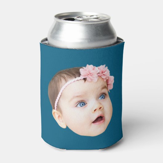 Modern persoonlijk grappig verjaardagsfotocadeau blikjeskoeler (Blikje Voorkant)
