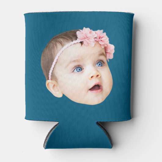 Modern persoonlijk grappig verjaardagsfotocadeau blikjeskoeler (Voorkant)