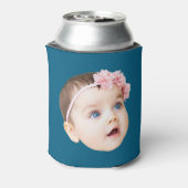 Modern persoonlijk grappig verjaardagsfotocadeau blikjeskoeler (Blikje Achterkant)