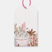 Modern persoonlijk Label met rode kerstkoekjes Cadeaulabel (Achterkant)