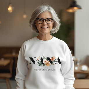 Modern persoonlijk Nana-bloemencadeau Trui