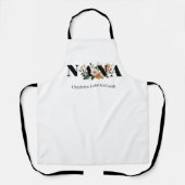 Modern persoonlijk Nana-bloemengeschenk Schort (Voorkant)