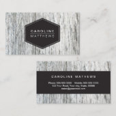 modern persoonlijk profiel met roesthout visitekaartje (Voorkant / Achterkant)