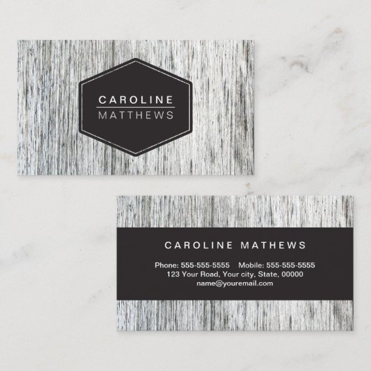 modern persoonlijk profiel met roesthout visitekaartje