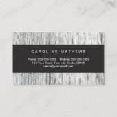 modern persoonlijk profiel met roesthout visitekaartje (Achterkant)