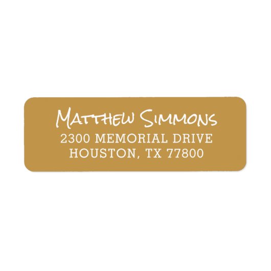 Modern persoonlijk terugkeeradres etiket (Voorkant)